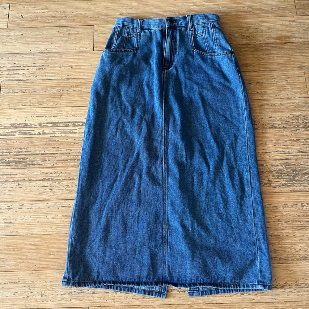 Chadwicks Blue Denim Midi Skirt